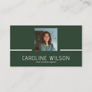Cartão De Visita logotipo moderno profissional de QR CODE foto verd