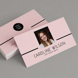 Cartão De Visita logotipo moderno profissional minimalista chic fot