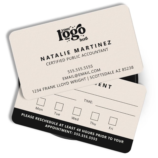 Cartão De Visita Logotipo Moderno Profissional Seu Próximo Compromi (Criador carregado)