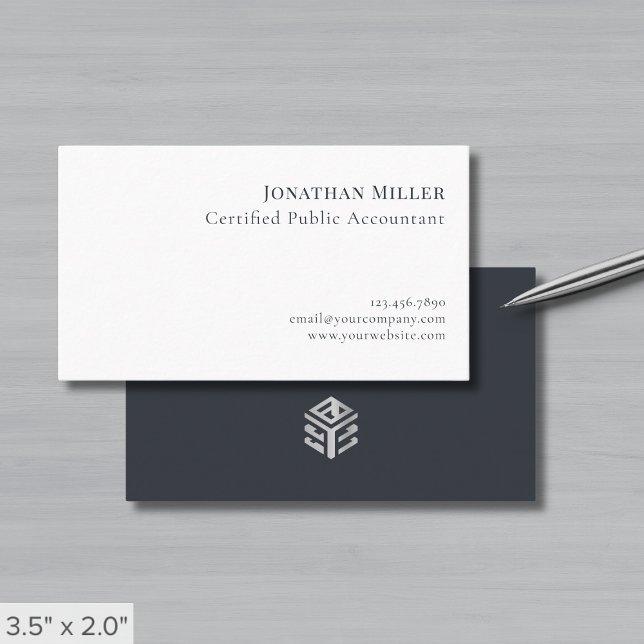 Cartão De Visita Logotipo moderno profissional simples (Criador carregado)