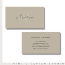 Logotipo Monograma Bege Minimalista Moderno
