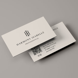 Cartão De Visita Logotipo Monograma de Iniciais de Marketing Profis