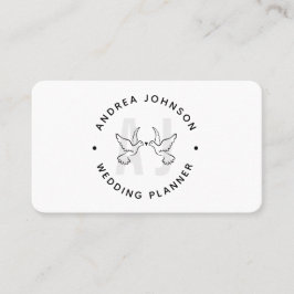 Cartão De Visita Logotipo Monograma de Noivas Elegantes para Casame