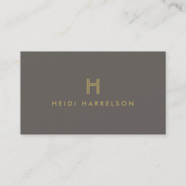 CARTÃO DE VISITA LOGOTIPO MONOGRAMA INICIAL DO LUXE MODERN DOURADO 