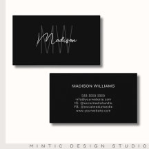 Logotipo Monograma Preto Branco Moderno Minimalist