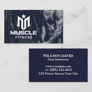 Cartão de Visita Logotipo Muscles Fitness
