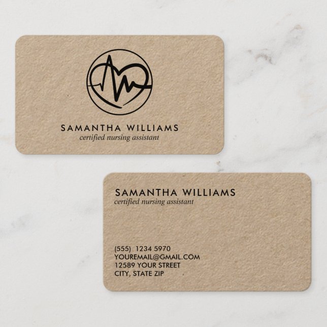 Cartão De Visita Logotipo ou foto personalizados CNA (Frente/Verso)