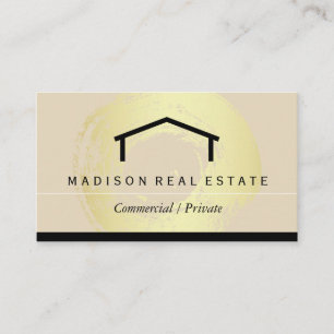 Cartão De Visita Logotipo/ouro da casa escovado