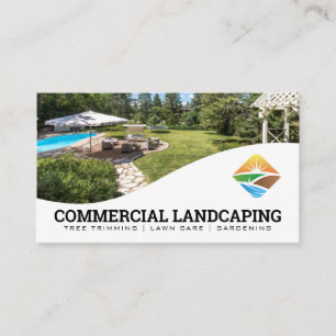 Cartão De Visita Logotipo Paisagista Moderno Quintal Residencial