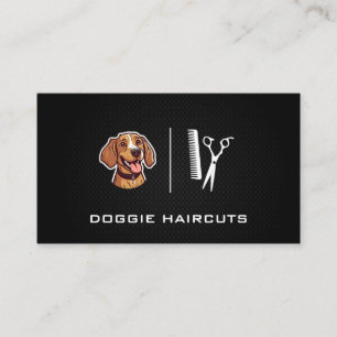 Cartão De Visita Logotipo para cães felizes Ferramentas do Groome