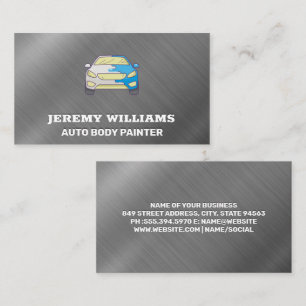 Cartão De Visita Logotipo para carro pintado  Fundo Com Cascas Met