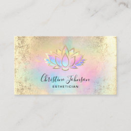 Cartão De Visita logotipo pastel background lotus
