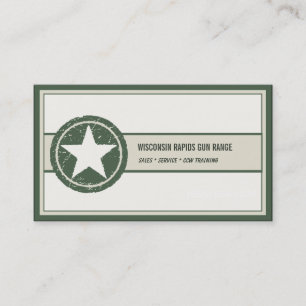 Cartão De Visita Logotipo patriótico do Grunge da estrela do estil