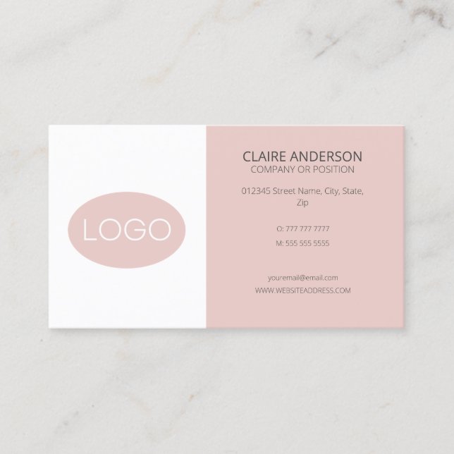 Cartão De Visita Logotipo personalizado (Frente)