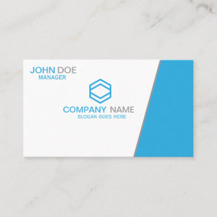 Cartão De Visita Logotipo Personalizado Azul Moderno