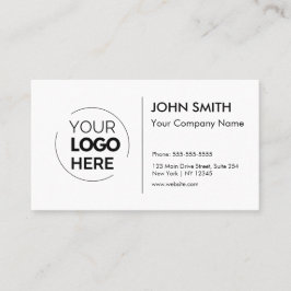Cartão De Visita Logotipo personalizado - Branco moderno minimalist