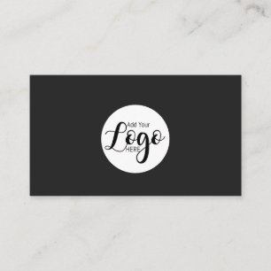 Cartão De Visita Logotipo Personalizado Círculo Profissional Preto