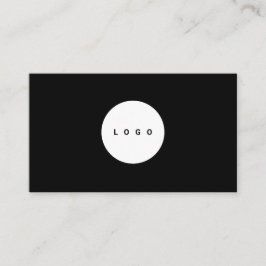 Cartão De Visita logotipo personalizado círculo profissional preto