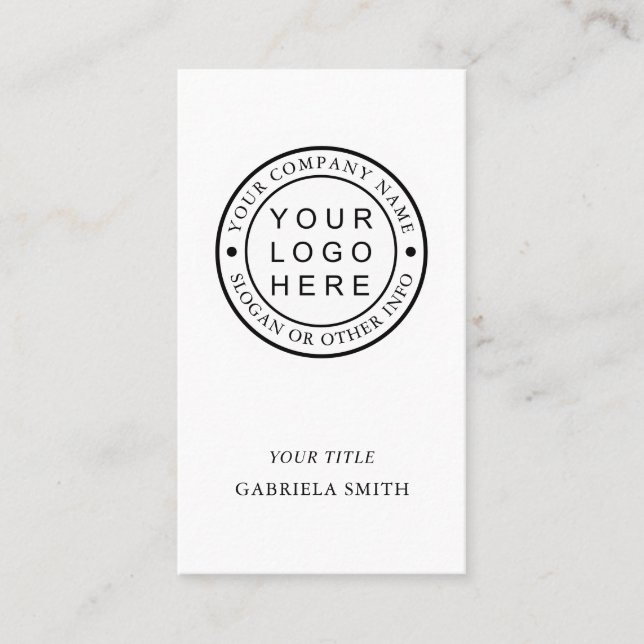 Cartão De Visita Logotipo Personalizado da Empresa (Frente)