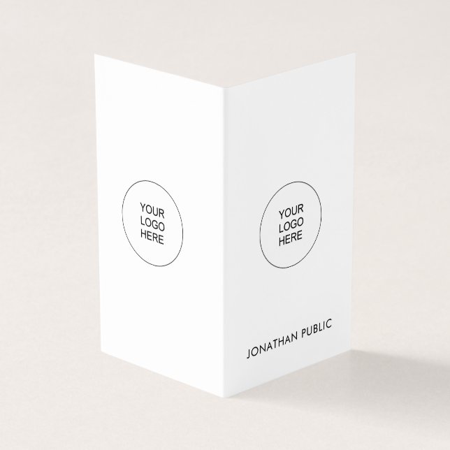 Cartão De Visita Logotipo Personalizado da Empresa Moderno Elegante (Exterior)