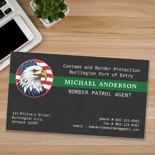 Cartão De Visita Logotipo Personalizado da Patrulha de Fronteira Po