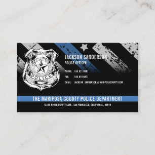Cartão De Visita Logotipo Personalizado da Polícia Departamento de