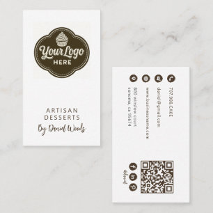 Cartão De Visita Logotipo Personalizado de Café Espresso Marrom Cód