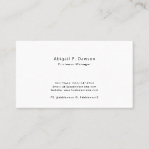 Cartão De Visita Logotipo Personalizado de Empresa Minimalista