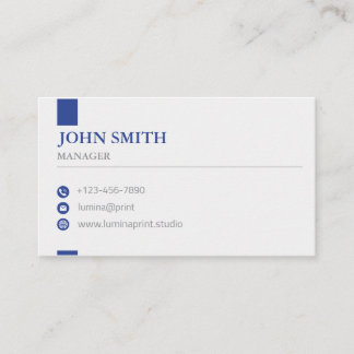 Cartão De Visita Logotipo Personalizado de Gerente Corporativo Limp