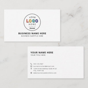 Cartão De Visita Logotipo Personalizado de Negócios