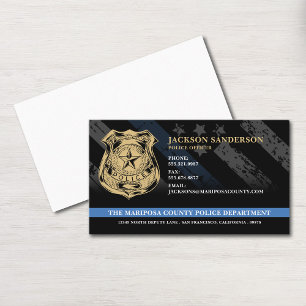 Cartão De Visita Logotipo Personalizado de Polícia do Policial