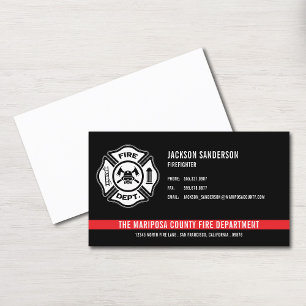 Cartão De Visita Logotipo Personalizado do Corpo de Bombeiros