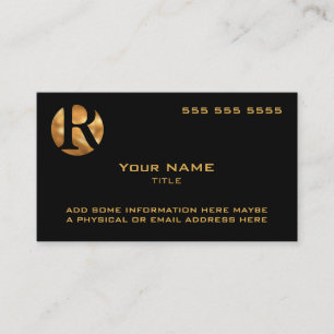 Cartão De Visita Logotipo personalizado Dourado