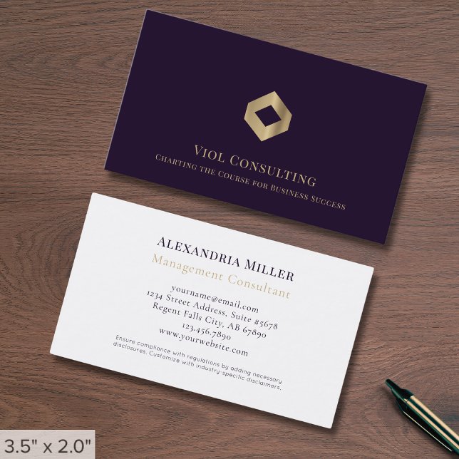 Cartão De Visita Logotipo Personalizado Elegante Simples (Criador carregado)