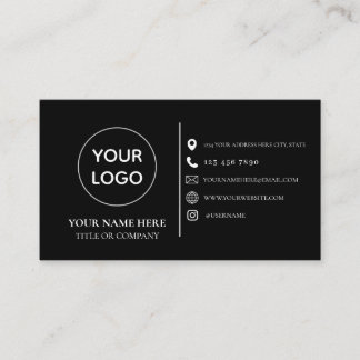 Cartão De Visita logotipo personalizado ícones de mídia social mini