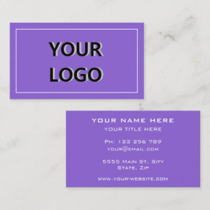 Cartão De Visita Logotipo Personalizado Informações de Texto Modelo