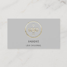 Cartão De Visita Logotipo personalizado Mídia social Código QR Cinz