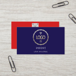 Cartão De Visita Logotipo personalizado Mídia social Código QR Mari