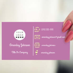 Cartão De Visita Logotipo personalizado Mídia social Dourada Cód