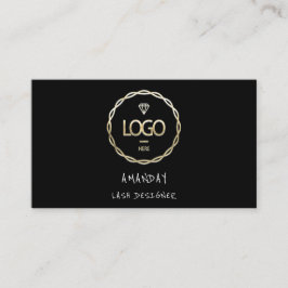 Cartão De Visita Logotipo personalizado Mídia social QR Código Dour