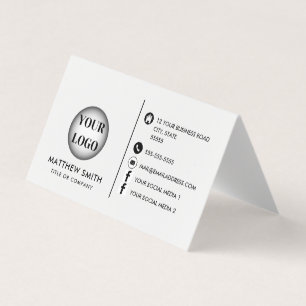 Cartão De Visita Logotipo Personalizado Minimalista
