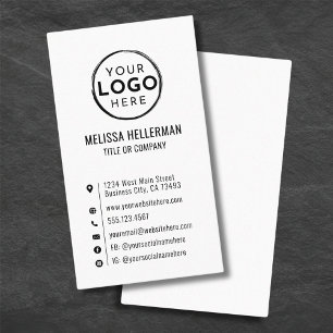 Cartão De Visita Logotipo Personalizado Minimalista Moderno Vertica