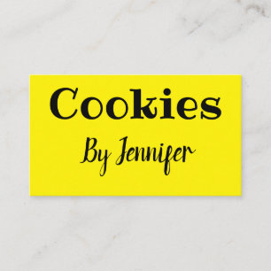 Cartão De Visita logotipo personalizado minimalista simples cookies