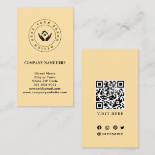 Cartão De Visita Logotipo Personalizado Minimalista Simples & Negóc