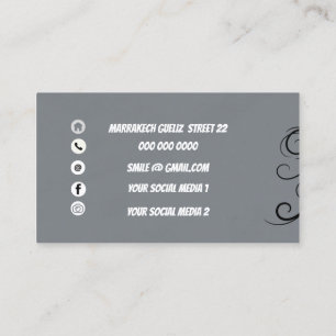Cartão De Visita logotipo personalizado modernista minimalista mídi