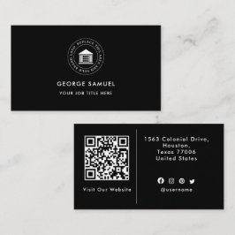 Cartão De Visita Logotipo Personalizado Moderno Elegante Simples