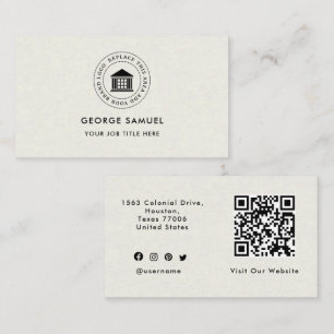 Cartão De Visita Logotipo Personalizado Moderno Elegante Simples