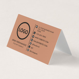 Cartão De Visita Logotipo Personalizado Moderno Minimalista Elegant