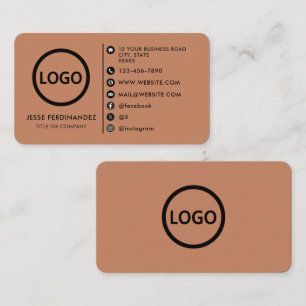 Cartão De Visita Logotipo Personalizado Moderno Minimalista Elegant