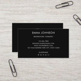 Cartão De Visita Logotipo Personalizado Moderno Profissional Preto 